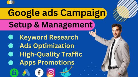 setup and manage google ads adwords PPC campaign