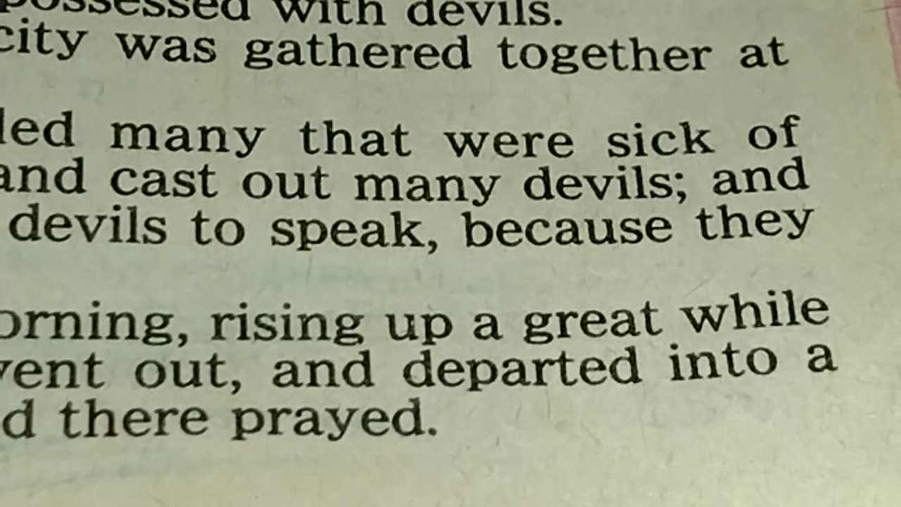 MARK 1-35 And in the morninnt out, and departed into