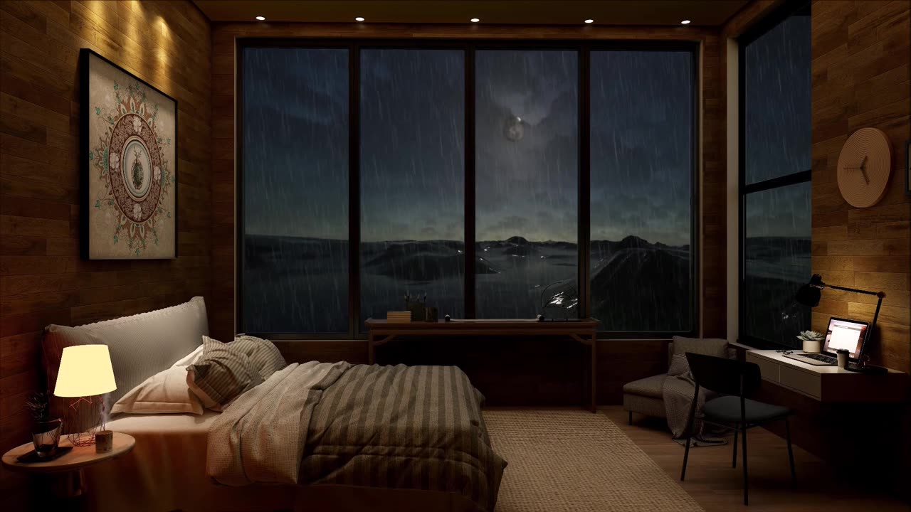 Fall asleep / Cozy Ambience / Iceland Rain