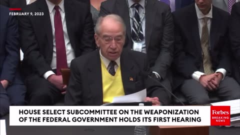 Sen Grassley reveals to Congress how FBI covered Biden family crime