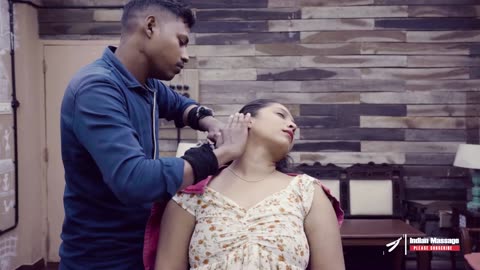 It was getting Harder to Open her eyes with the Head Massage _ Indian Massage