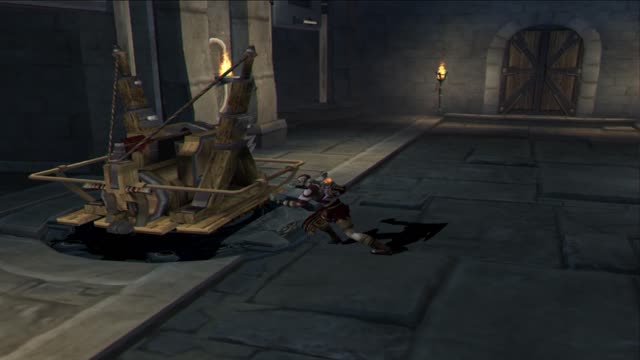 God of War - How to turn Crossbow to hit wooden door (Rooftops of Athens)