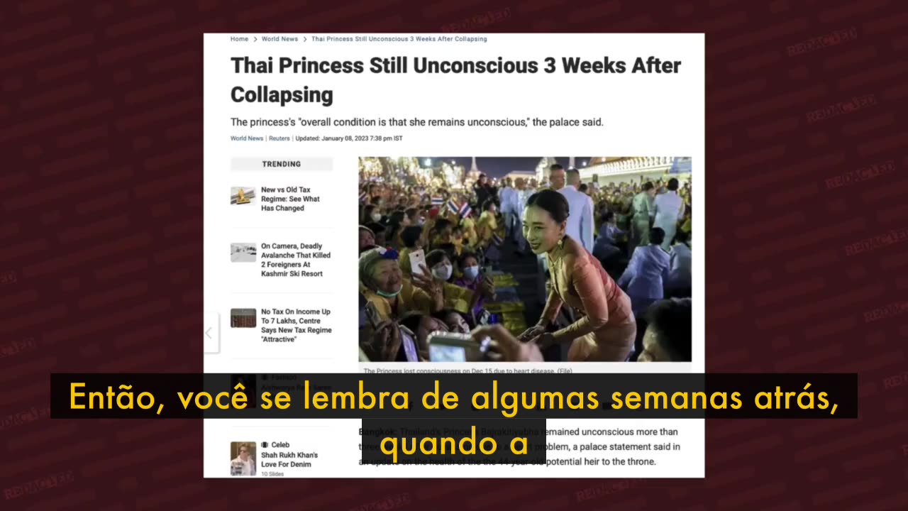 Princesa da Tailândia Colapsa!!