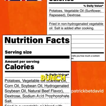 Patrick Bet-David breaks down the ingredients list of McDonald’s French Fries