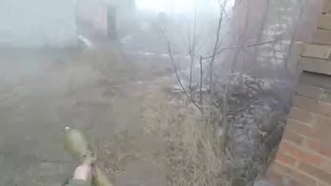 Ukrainian Soldier firing RPG's towards the RAF Zone of Bakhmut