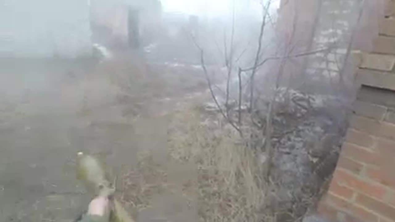 Ukrainian Soldier firing RPG's towards the RAF Zone of Bakhmut