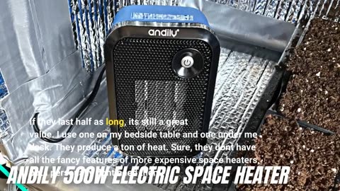 andily 500W Space Electric Small #Heater for Home&Office-Overview