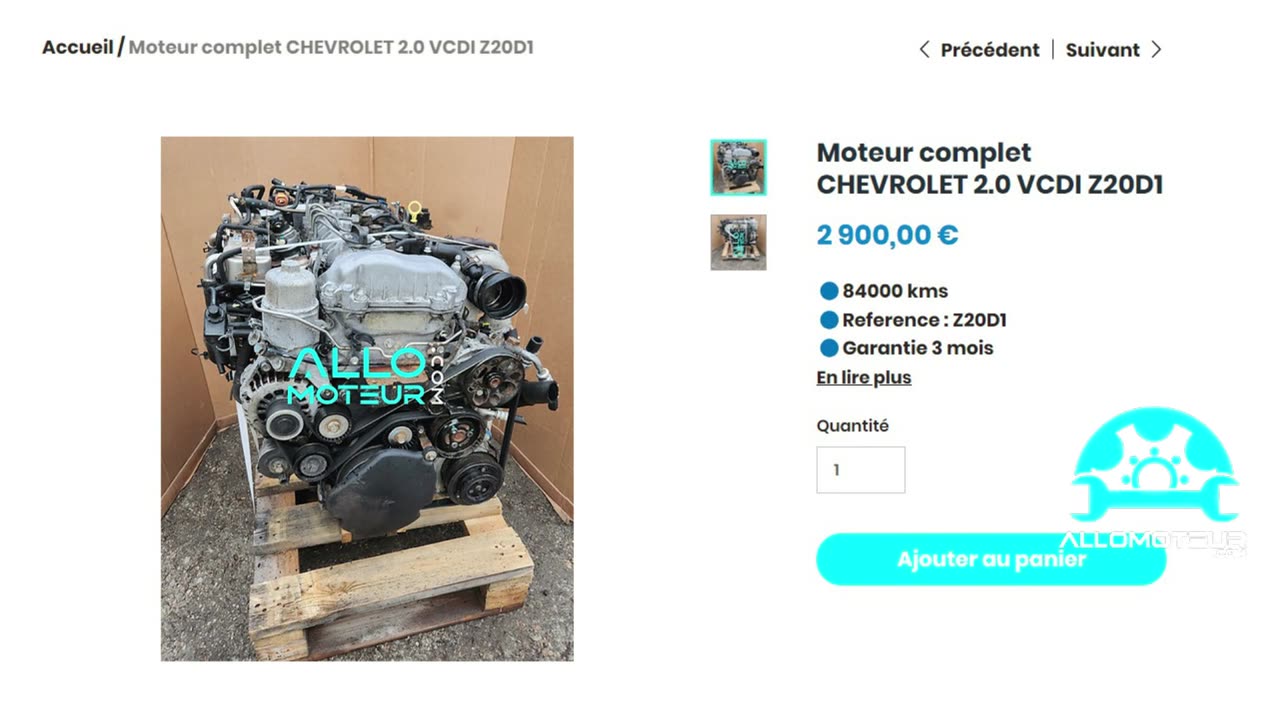 ALLOMOTEUR.COM - Moteur complet CHEVROLET 2.0 VCDI Z20D1