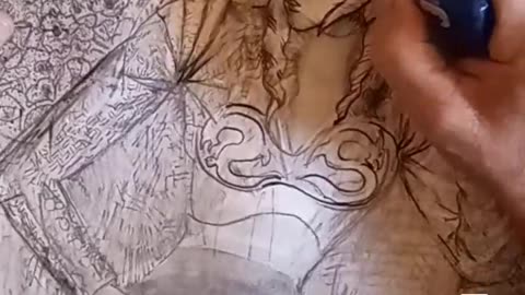 Fixing a messed-up drawing with White-Out.