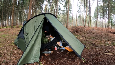 Making a coffee in the Snugpak scorpion 3. Speedlapse 22nd Jan 2023