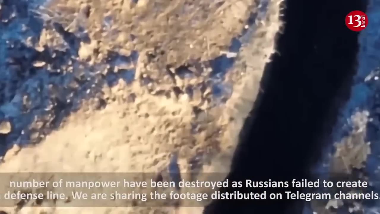 Russian invader follows drone but flees after seeing projectile