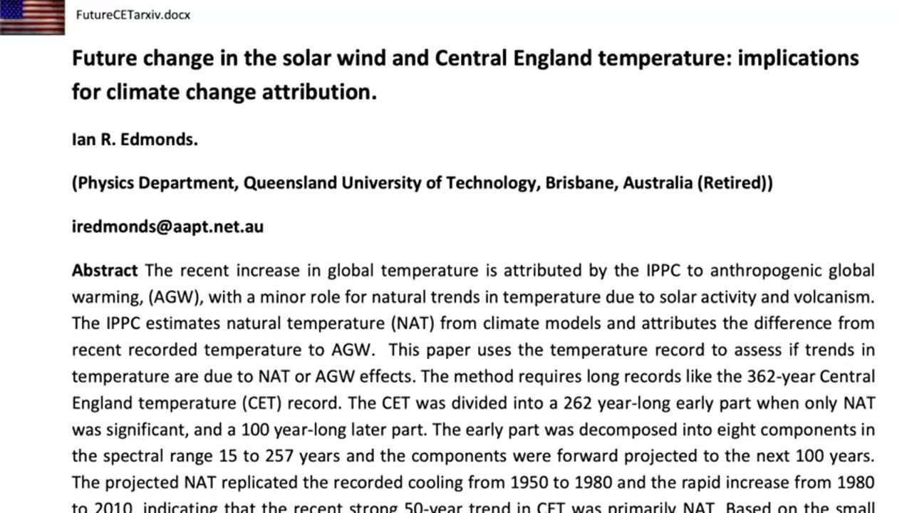 Natural warming of earth.