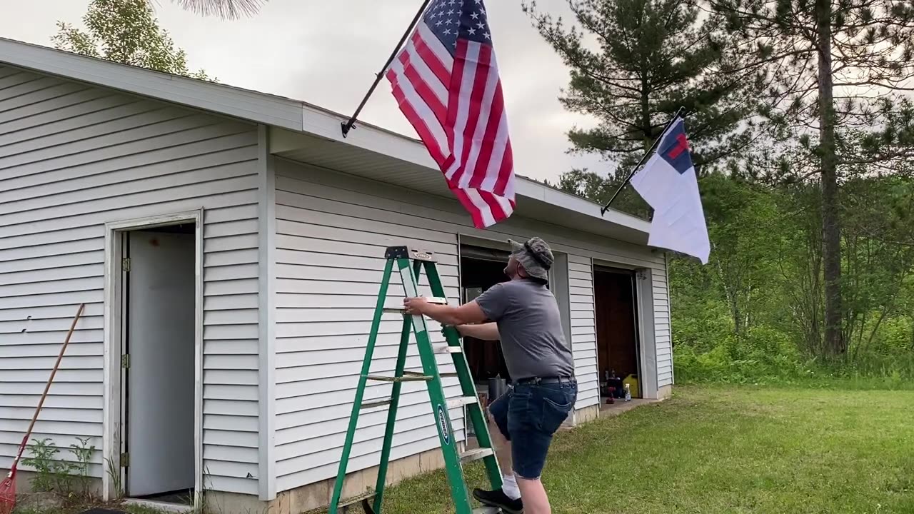 Raising of the Flags at The Guns N Glory Property.