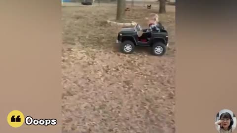 POWER Car vs BABY ! Funny Babies Playing and Crying with Car Just Funniest