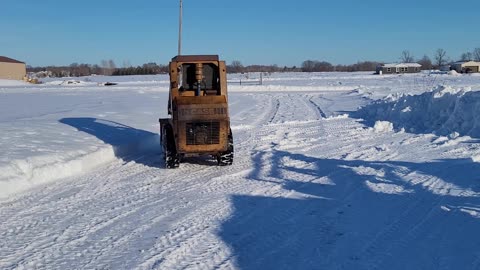 Plowing snow