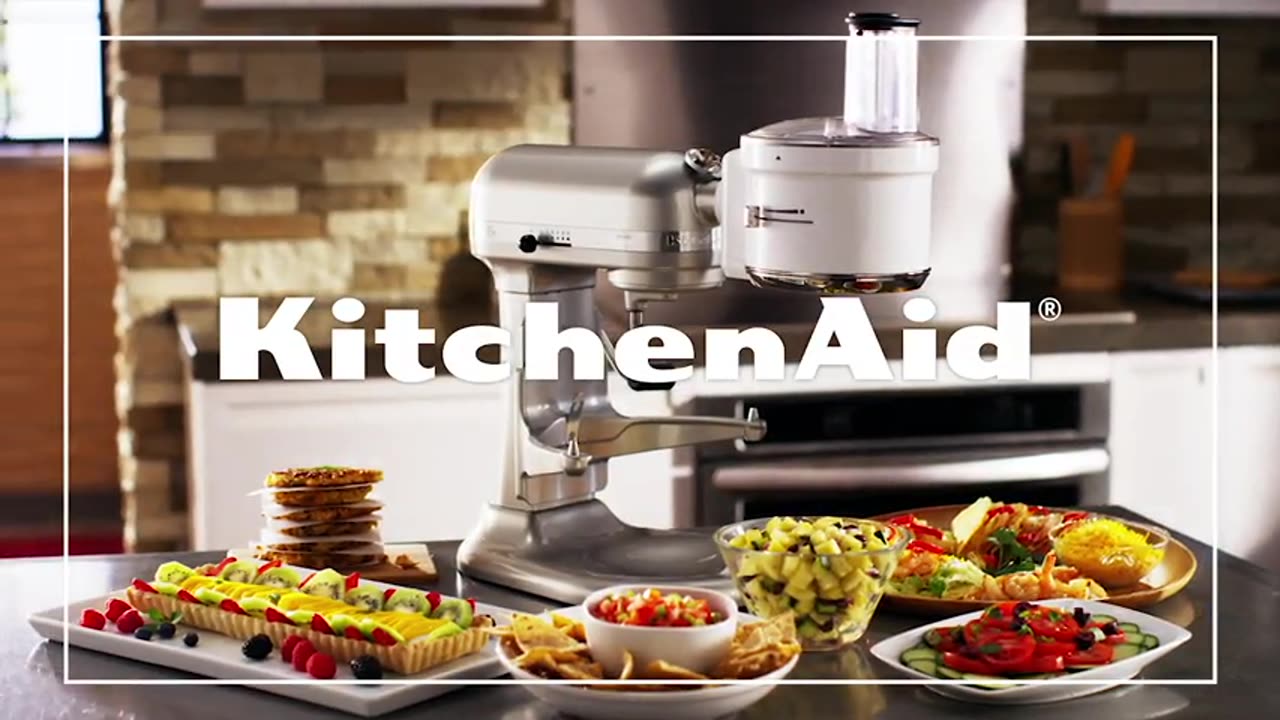 KitchenAid KSM2FPA Food Processor Attachment, Dicing Kit, Silver