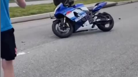 He tried to show off, but crashed instead