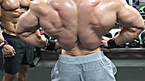 Back workout in gym