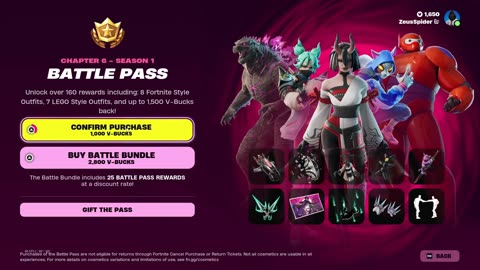 Fortnite C6S1 Buying Battle Pass