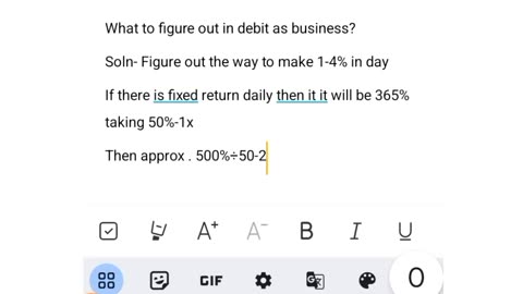 Debit as money in form of business