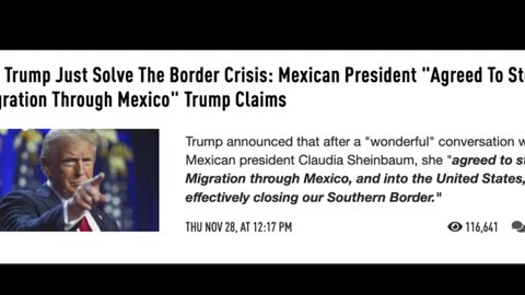 THANKSGIVING DAY: BORDER SECURED