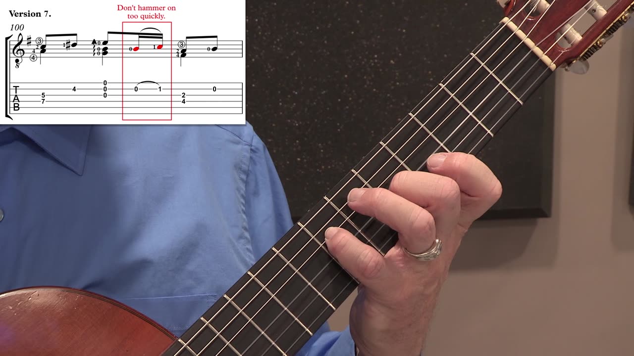 Technique Left-Hand, Part II (slow section). Video 63: m100-103, Technical Challenges and Summary