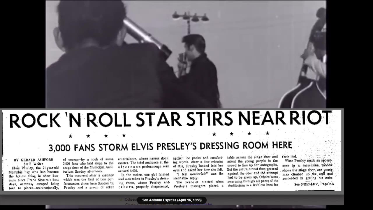 1956 Elvis in San Antonio Rare Newspaper Clippings & Interviews