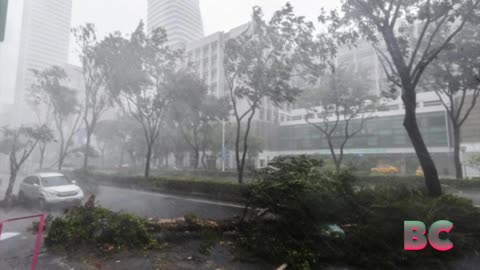 2 dead as weakened and ‘weird’ Typhoon Krathon slams into Taiwan