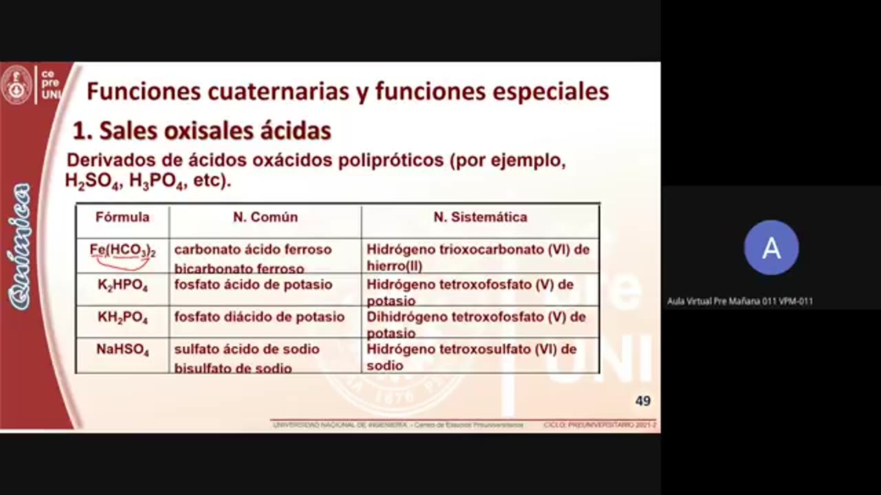 CEPRE UNI 2021 - 2 | SEMANA 08 | QUÍMICA S01