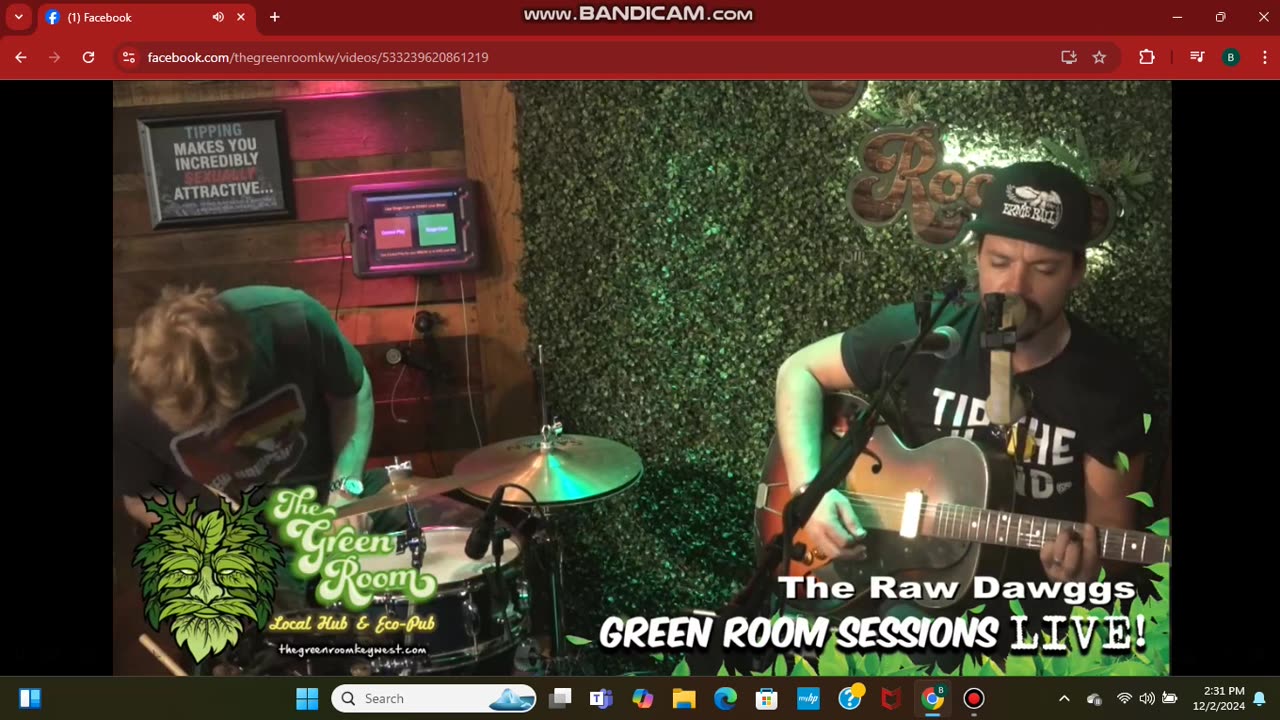 NOVEMBER 24 2019 The Raw Dawggs LIVE @ The Green Room Key West Part 1