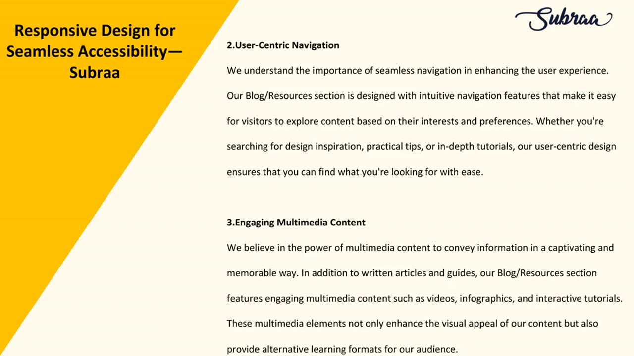 Responsive Design for Seamless Accessibility — Subraa