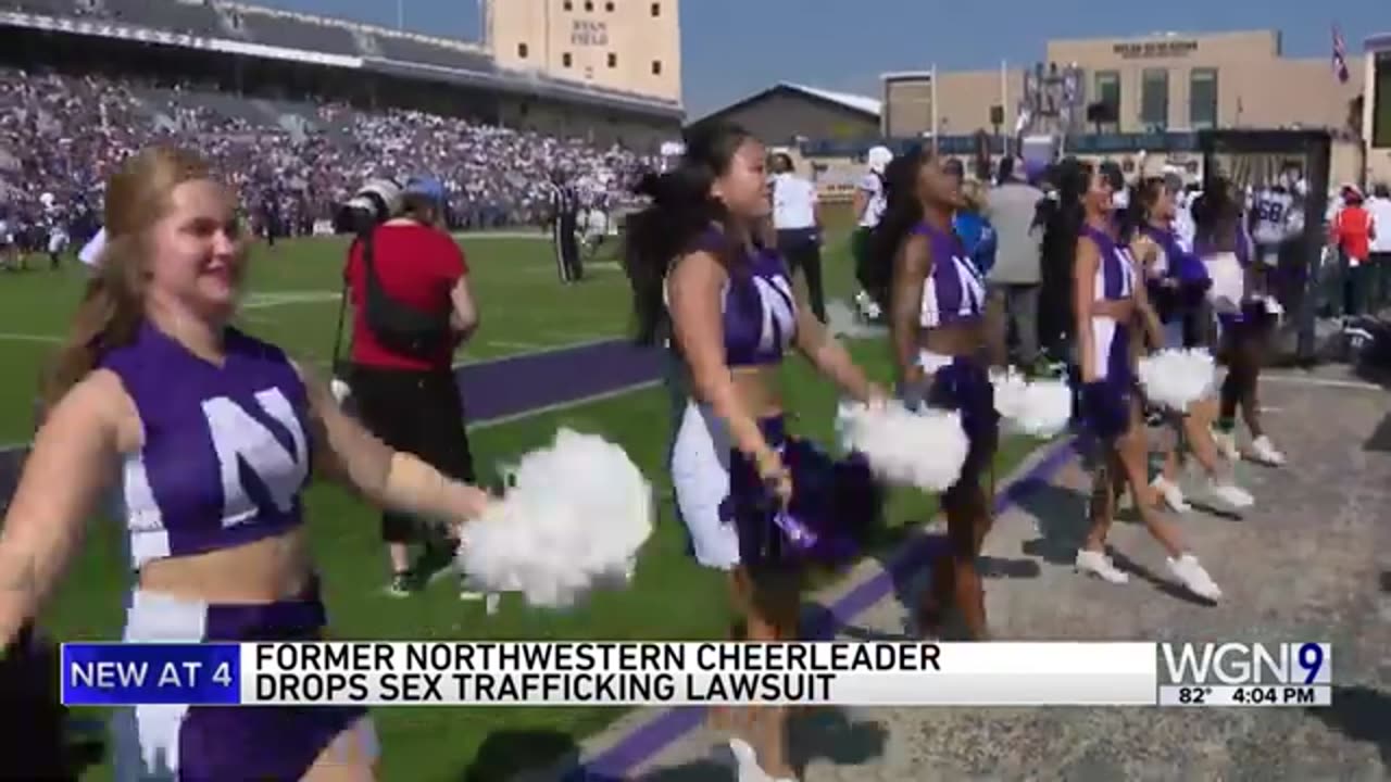 Former Northwestern cheerleader drops sex trafficking lawsuit