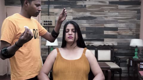 Pleasure of Comb Massage and Hair Oil Application _ Indian Massage