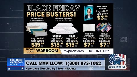 Go To MyPillow.com/warroom And Get Your Black Friday Price Busters!