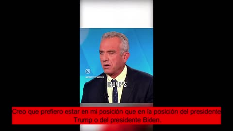 RFK Jr. El 70% de los estadounidenses no quiere una revancha entre Biden y Trump.