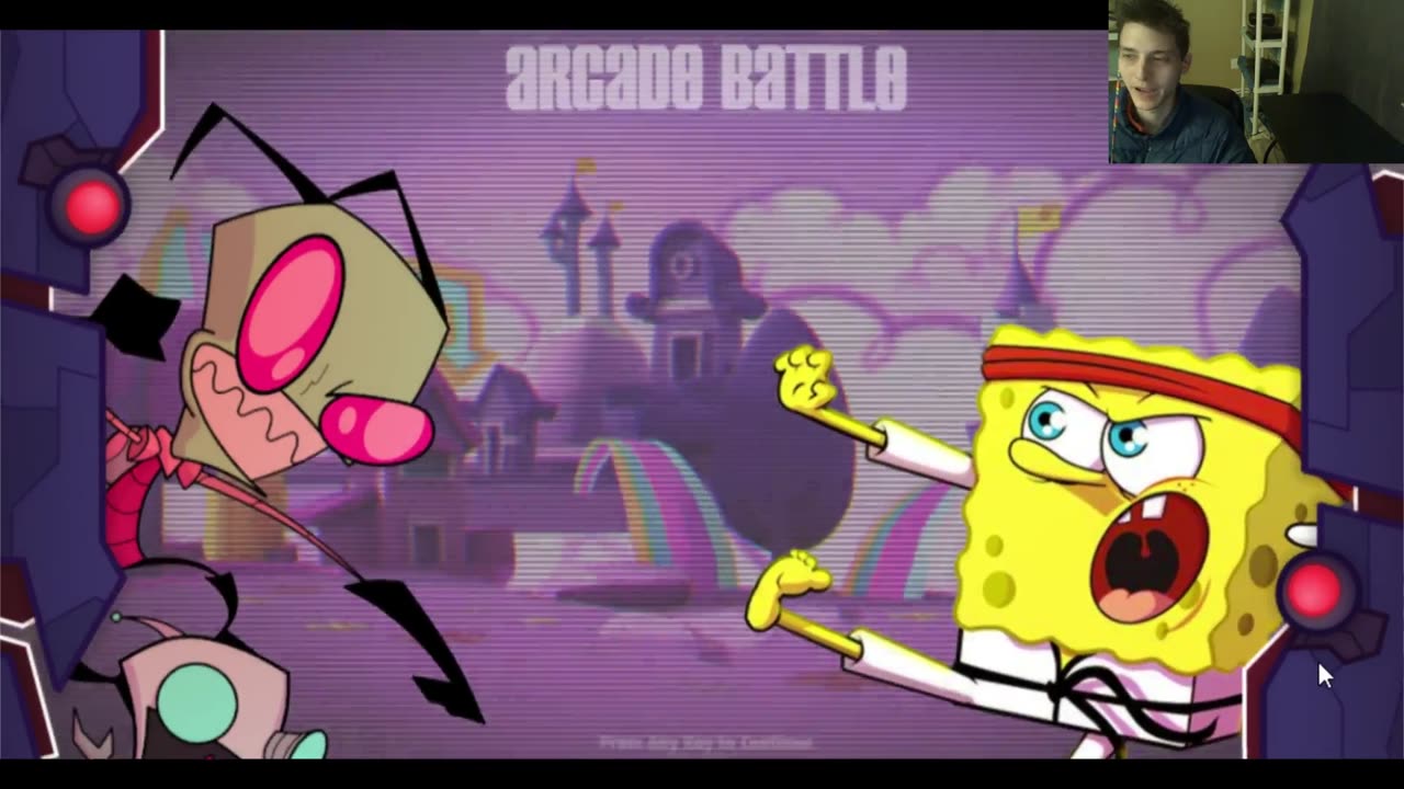 Nickelodeon Super Brawl Showdown! Battle #9 - Invader Zim The Alien VS SpongeBob SquarePants