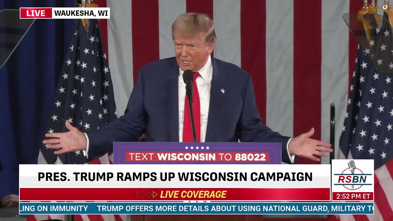 FULL SPEECH: President Trump Delivers Remarks at Rally in Waukesha, WI - 5/1/2024