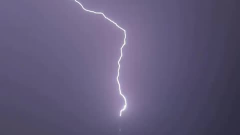 Lightning strikes a tower