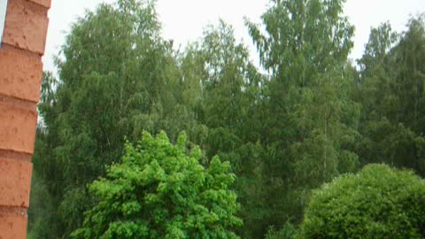 Sommarregn kvällen den 3 Juli 2009 på Källtorpsv 20b i Falun