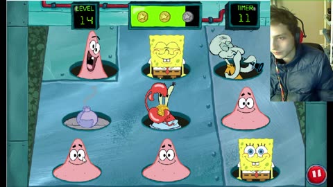 SpongeBob SquarePants Bikini Bottom Bop Them Level 14 Walkthrough Gameplay With Live Commentary