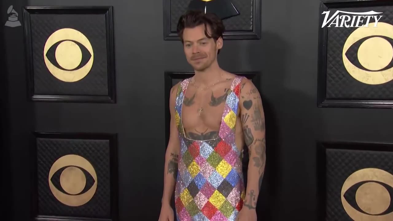 Harry Styles Grammys 2023 in a Dress