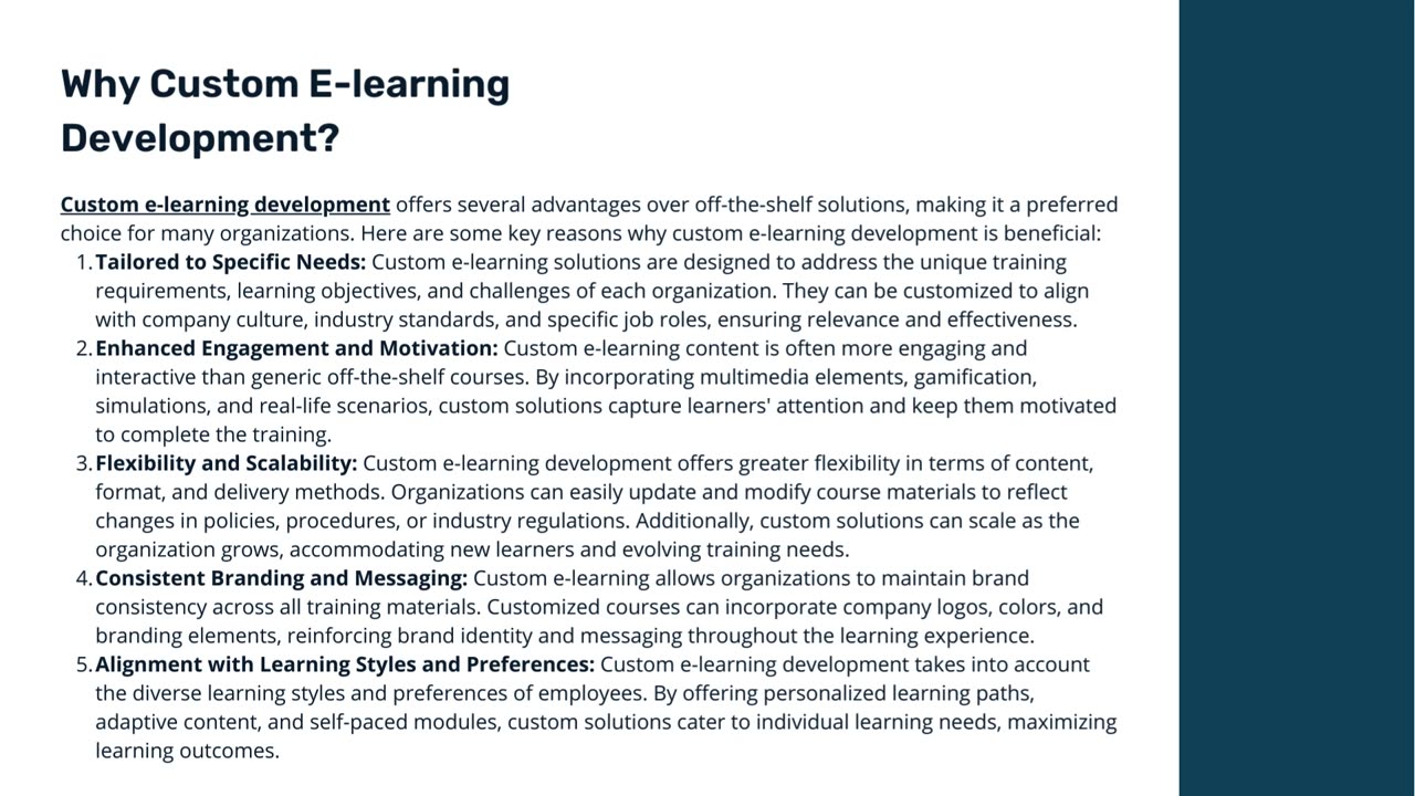 Custom Elearning Development: Tailored Solutions for Effective Training