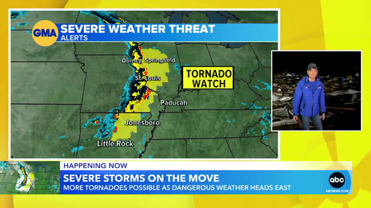 Reported tornadoes cause damage in Heartland