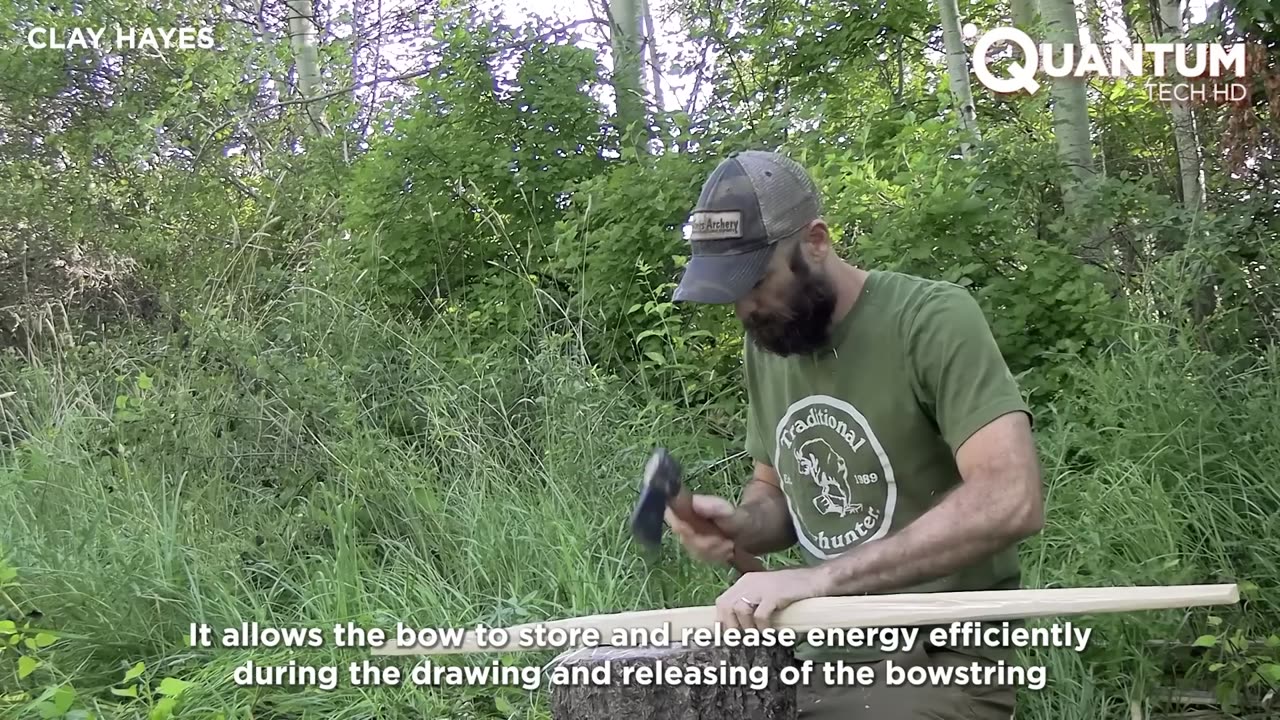 Man Makes Amazing PRIMITIVE Bow Only Using Natural Materials | by @clayhayeshunter