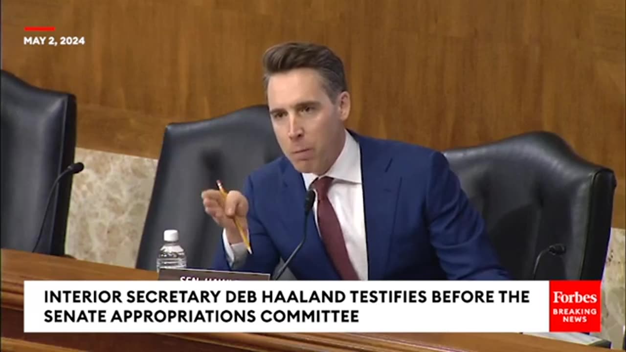 Senator Hawley SHREDS Biden's Interior Secretary In POWERFUL Clip