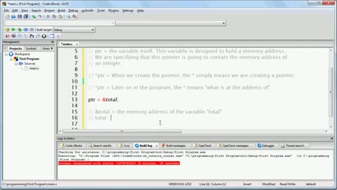 Getting the value stored at a memory address using a pointer