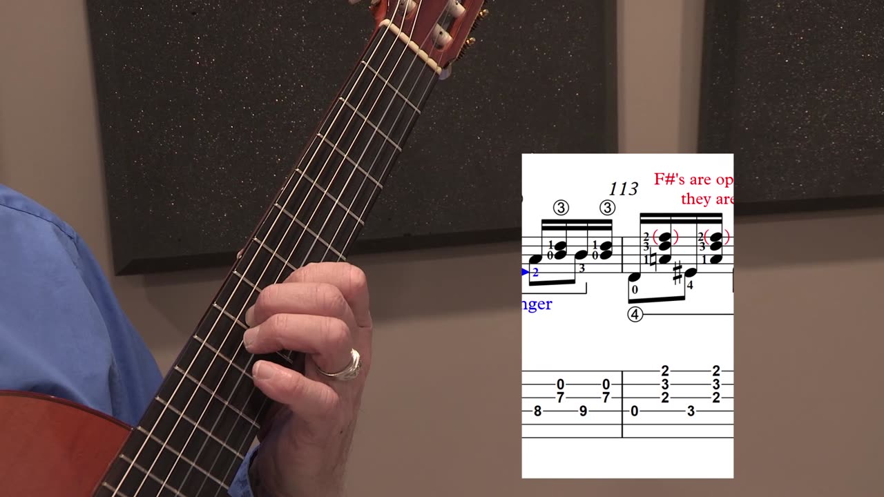 Technique Left-Hand, Part II (slow section). Video #88: m112-114 Version #2