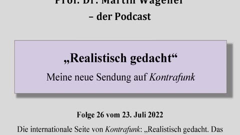 Realistisch Gedacht 0: Meine neue Sendung auf Kontrafunk