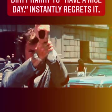 The CEO of Pfizer tells Dirty Harry to "have a nice day" & instantly regrets it.