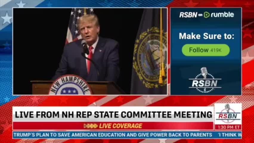 President Donald Trump Speech in New Hampshire